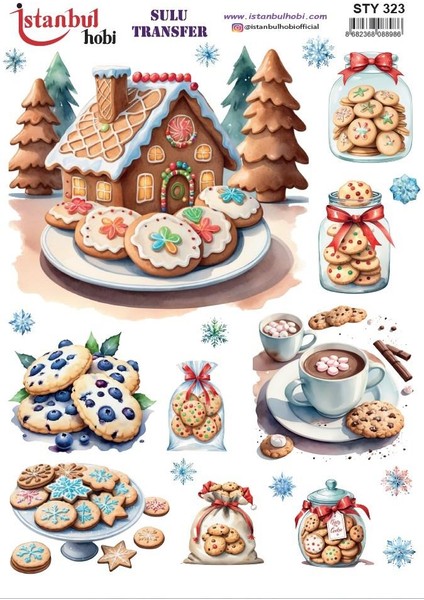 Yılbaşı Sulu Transfer 25X35CM STY323