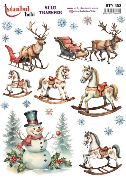 Yılbaşı Sulu Transfer 25X35CM STY353