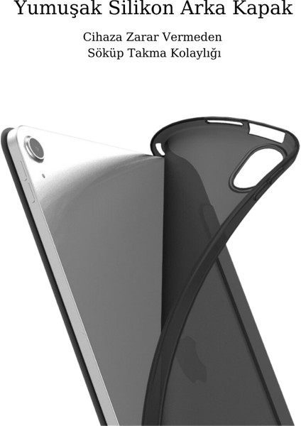 Apple iPad Air 10.9 2020 Fuchsia Tri Folding Kalemlikli Kılıf Smart Standlı