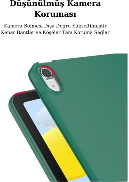 Apple iPad Air 10.9 2020 Fuchsia Tri Folding Kalemlikli Kılıf Smart Standlı