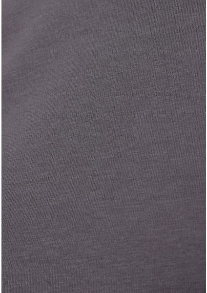 Slim Fit Yuvarlak Yaka Düz Kadın Gri Kısa Kol Tişört indirimleri