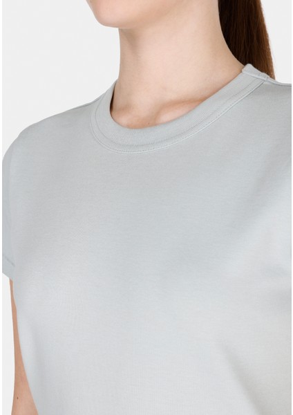 Slim Fit Yuvarlak Yaka Düz Kadın Yeşil Kısa Kol Tişört fırsatları