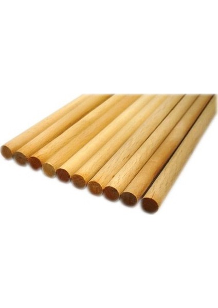 Ahşap Kavale Çıta Çubuk Kayın Kavela Yivsiz 10 mm Kayın 130-140 cm 10 Adet
