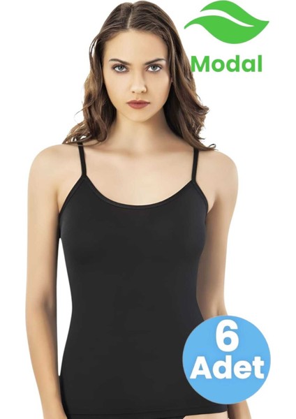 Ip Askılı 6'lı Modal Kadın Atlet modelleri