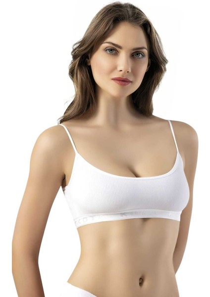 Kadın 3'lü Ip Askılı Kaşkorse Pedli Crop Büstiyer