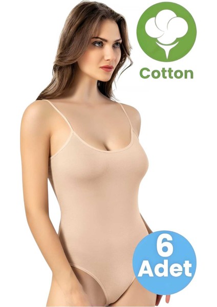 Kadın 6'lı Ip Askılı Pamuklu Çıtçıtlı Body modelleri