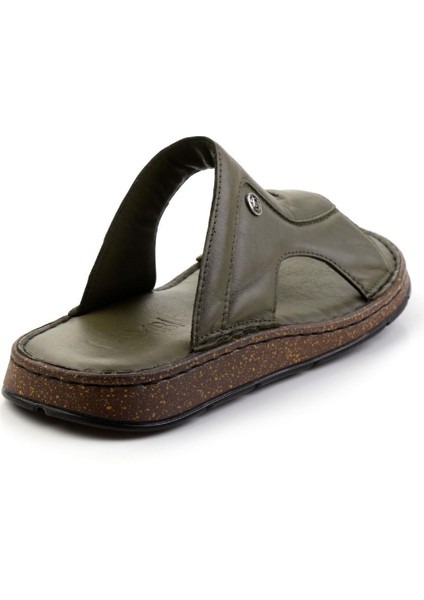 Haki Leather Erkek Terlik E04433010543