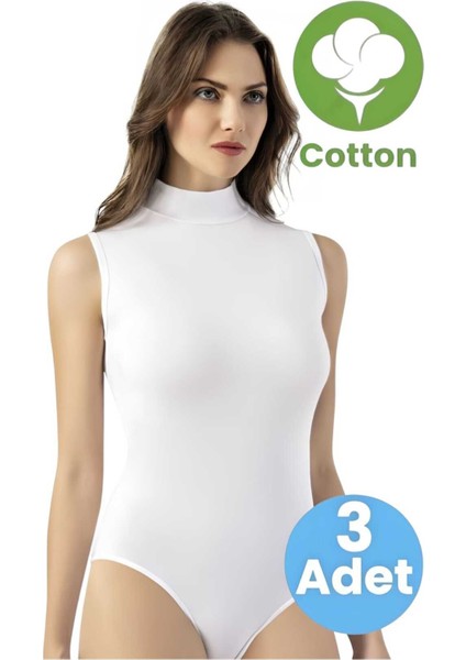 Kadın 3'lü Balıkçı Yaka Sıfır Kol Çıtçıtlı Body indirimleri