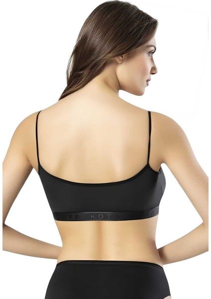 Kadın 3'lü Ip Askılı Kaşkorse Pedli Crop Büstiyer