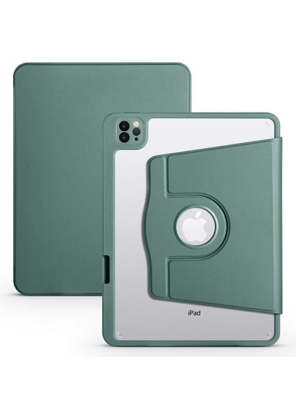 iPad Pro 11 (3.nesil) Termik Kalem Bölmeli Dönebilen Standl Kılıf
