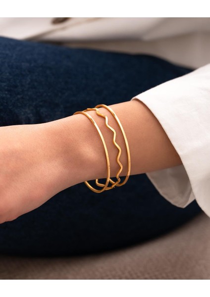 3'lü Kombin 2 Suyolu Ajda 1 Zigzag Ajda Model 24 Gr(Gram) 22 Ayar Altın Işçiliksiz Bilezik fiyatları