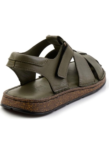 Haki Leather Erkek Sandalet E05433011043