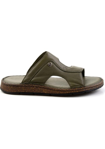 Haki Leather Erkek Terlik E04433010543