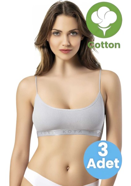 Kadın 6'lı Ip Askılı Kaşkorse Pedli Crop Büstiyer