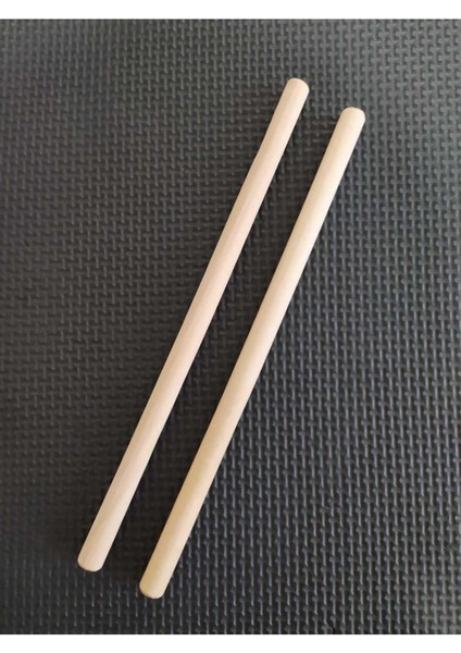 Ritim Çubuğu 5 Çift ( 10 Adet ) Pürüzsüz 24 cm 12 mm