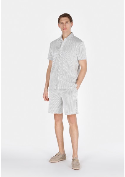 Regular Fit Polo Yaka Jakarlı Erkek Gri Kısa Kol Tişört modelleri