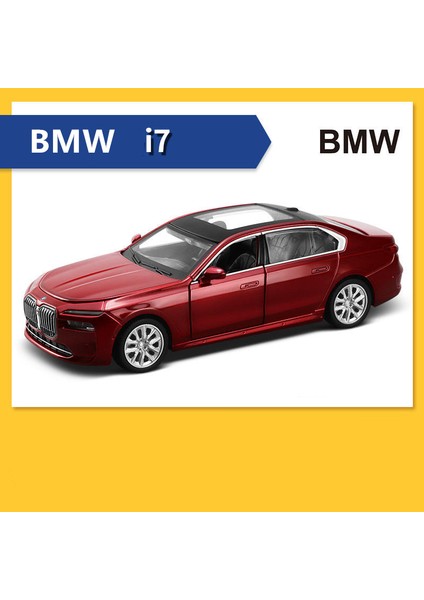 1/32 Bmw I7 Alaşım Araba Modeli Döküm Metal Yeni Enerji Araçları Araba Modeli Simülasyon Ses ve Işık Koleksiyonu Çocuk Oyuncak Hediye (Yurt Dışından)