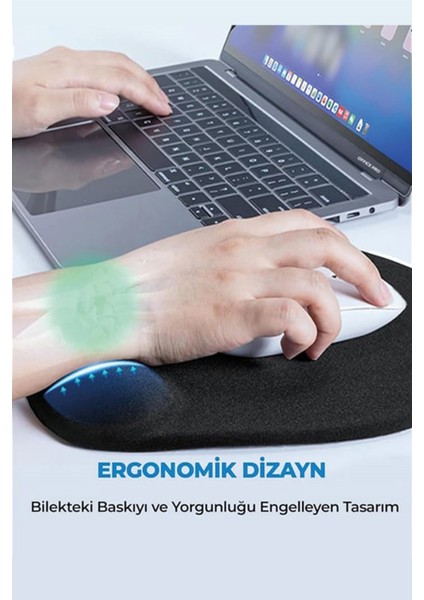 Damla, Mavi, Çizgi Film, Desenli, Bilek Destekli, Konforlu Mousepad, Fare Pedi fırsatları