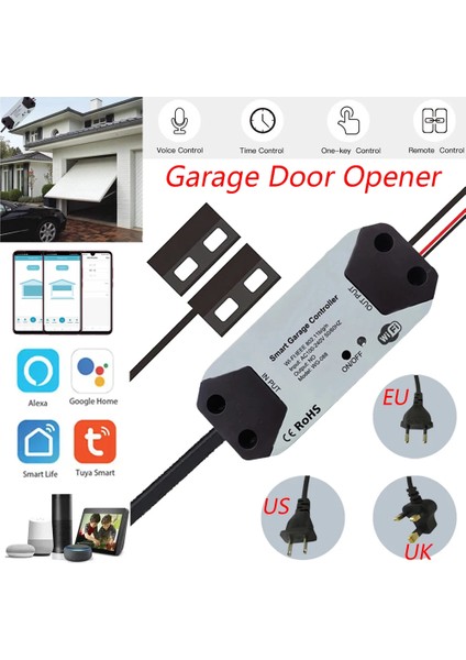 Wofea Wifi Anahtarı Akıllı Garaj Kapısı Açacağı Denetleyici Alexa Echo Google Ev Smartlife ile Çalışmak/tuya App Kontrol Hiçbir Hub Gerektirir (Yurt Dışından)