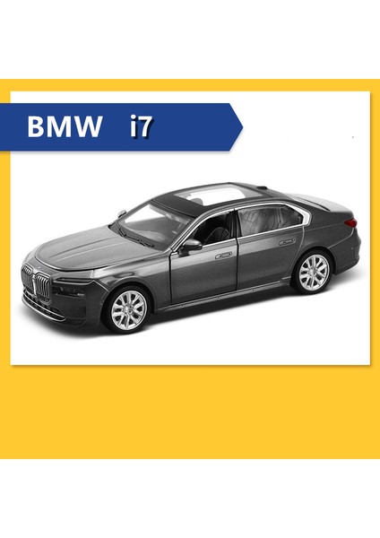 1/32 Bmw I7 Alaşım Araba Modeli Döküm Metal Yeni Enerji Araçları Araba Modeli Simülasyon Ses ve Işık Koleksiyonu Çocuk Oyuncak Hediye (Yurt Dışından)
