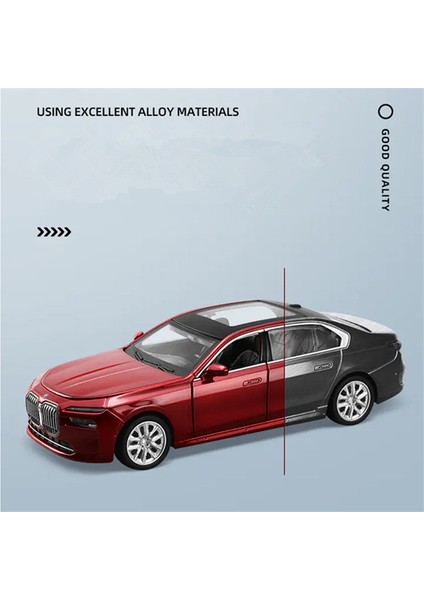1/32 Bmw I7 Alaşım Araba Modeli Döküm Metal Yeni Enerji Araçları Araba Modeli Simülasyon Ses ve Işık Koleksiyonu Çocuk Oyuncak Hediye (Yurt Dışından)