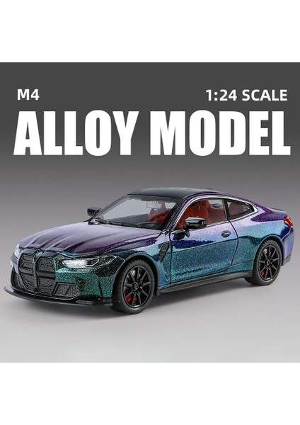 Yeni 1:24 Bmw M4 Im Supercar Alaşım Kas Araba Modeli Ses ve Işık Geri Çekin Çocuk Oyuncak Koleksiyon Süsler Doğum Günü Hediyesi (Yurt Dışından)