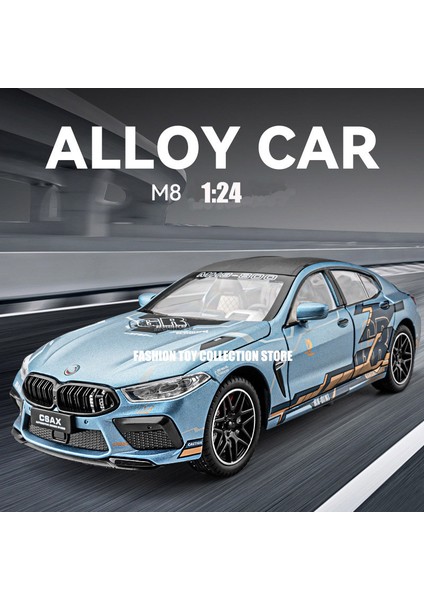 1:24 Bwm M8 Hızlı ve Öfkeli Alaşım Araba Modeli Döküm Oyuncak Ses ve Işık ile Araçlar Dekorasyon Oyuncaklar Çocuklar Için Hediye (Yurt Dışından)