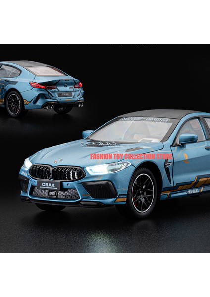1:24 Bwm M8 Hızlı ve Öfkeli Alaşım Araba Modeli Döküm Oyuncak Ses ve Işık ile Araçlar Dekorasyon Oyuncaklar Çocuklar Için Hediye (Yurt Dışından)