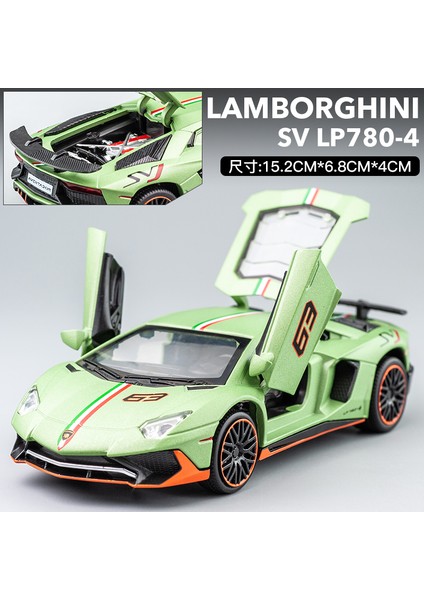 1:32 Lamborghini Aventador Svj LP780-4 Alaşım Süper Spor Araba Döküm Modeli Dekoratif Trendy Süsler Arkadaş Hediye Çocuk Oyuncak (Yurt Dışından)