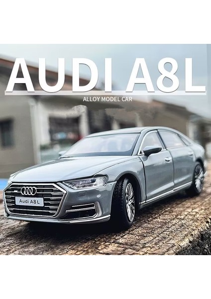 1:32 A8 Alaşım Araba Modeli Diecast Metal Oyuncak Araçlar Araba Modeli Yüksek Simülasyon Ses ve Işık Koleksiyonu Çocuk Oyuncak Hediyeler (Yurt Dışından)