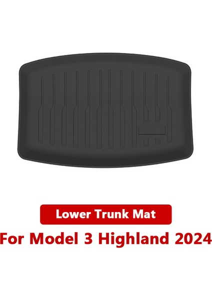 Tesla Model 3 Highland 2024 Için Ön ve Arka Bagaj Paspas Tpe Halı Su Geçirmez Hava Koşullarına Dayanıklı Pedler Yukarı ve Aşağı Katmanlı Paspaslar (Yurt Dışından)