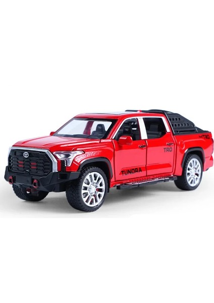 1/32 Tundra Alaşım Pikap Araba Modeli Diecast & Oyuncak Metal Off-Road Araçlar Araba Modeli Simülasyon Ses ve Işık Çocuk Oyuncak Hediye (Yurt Dışından) modelleri
