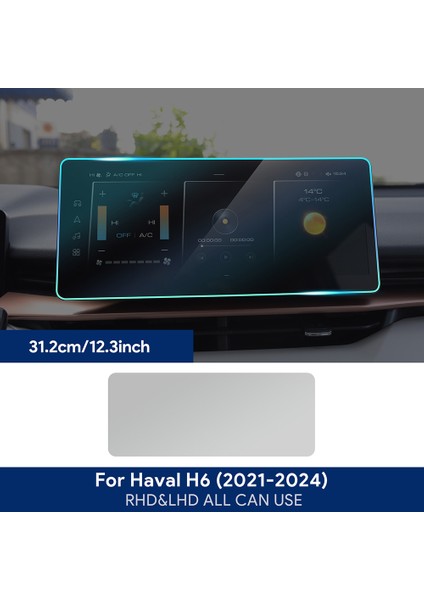 Haval H6 3rd Gen 2021-2024 Araba Merkezi Konsol Navigasyon Dashboard Dişli Kapı Pencere Paneli Iç Film Tpu Şeffaf Lhd (Yurt Dışından)