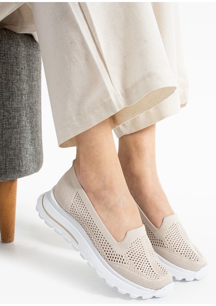 Babet Siyah Triko (Beyaz Taban) Günlük Kadın Sneaker