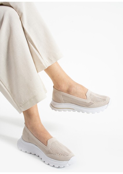 Babet Siyah Triko (Beyaz Taban) Günlük Kadın Sneaker