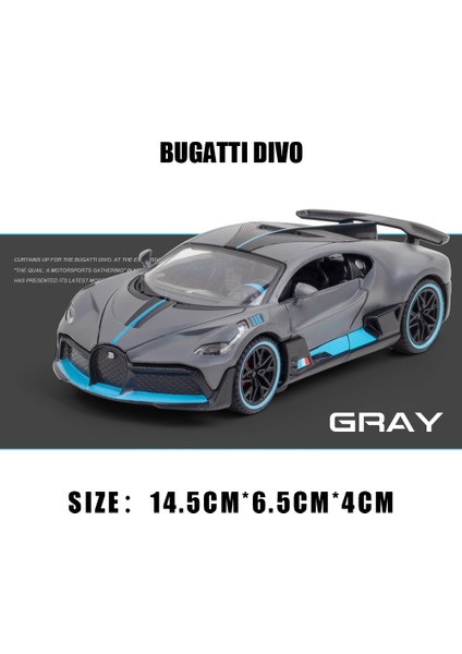 1:32 Bugatti Divo Alaşım Modeli Spor Araba Oyuncak Diecast Ses Işık Geri Çekin Araba Modeli Araba Merkezi Kontrol Süsler Çocuk Hediye (Yurt Dışından)