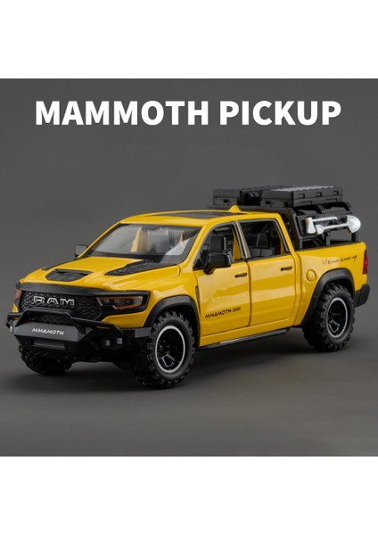 1:32 Dodge Ram 1000 Trx Mamut Picku Alaşım Araba Modeli Ses ve Işık Geri Çekin Çocuk Oyuncak Koleksiyon Doğum Günü Hediyesi (Yurt Dışından)