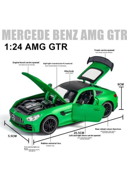 Simülasyon 1:24 Mercedes Benz Gt Amg Alaşım Spor Araba Döküm Modeli Dekoratif Trendy Süsler Arkadaş Hediye Koleksiyonu Için (Yurt Dışından)