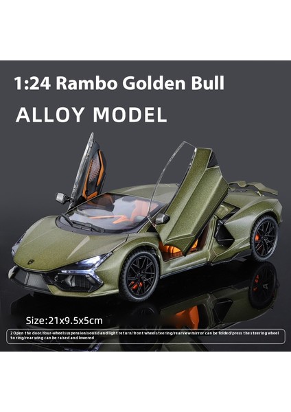 1:24 Lamborghini Revuelto Alaşım Pres Döküm Model Araba Ses ve Işık Çocuk Oyuncakları Koleksiyon Hobiler Hediyeler ile Erkek Çocuklar Mevcut (Yurt Dışından)