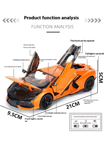 1:24 Lamborghini Revuelto Alaşım Pres Döküm Model Araba Ses ve Işık Çocuk Oyuncakları Koleksiyon Hobiler Hediyeler ile Erkek Çocuklar Mevcut (Yurt Dışından) modelleri