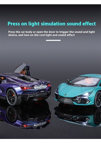 1:24 Lamborghini Revuelto Alaşım Pres Döküm Model Araba Ses ve Işık Çocuk Oyuncakları Koleksiyon Hobiler Hediyeler ile Erkek Çocuklar Mevcut (Yurt Dışından) fırsatları