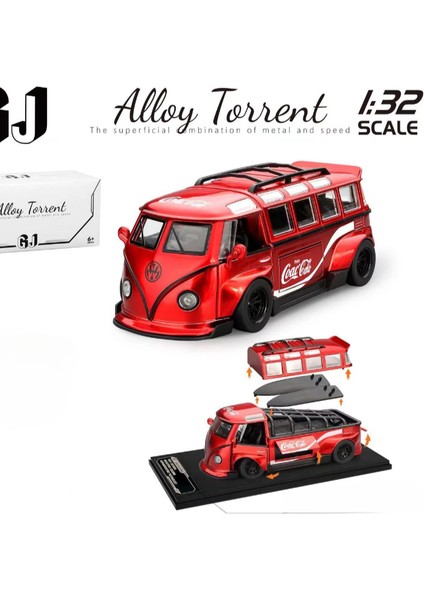 1:32 T1 Otobüs Modeli Ses Işığı Çocuk Çocuk Döküm Oyuncak Araç Toplu Ev Dekor Metal Minyatür Voiture (Yurt Dışından) fırsatları