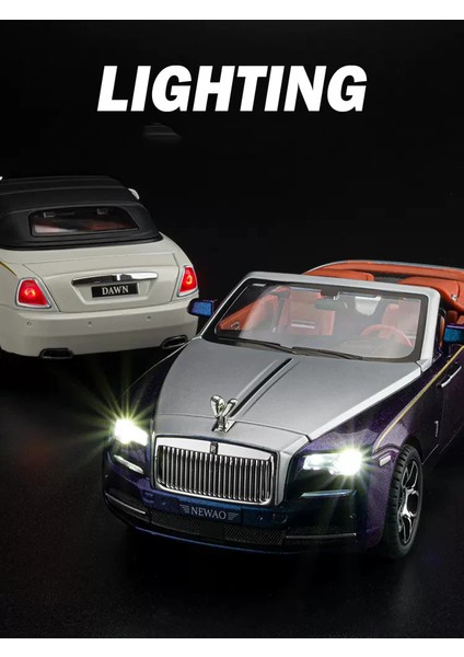 1:24 Rolls Royce Şafak Araba Modeli Simülasyon Alaşım Cabrio Spor Araba Ses ve Işık Geri Çekin Oyuncak Araba Çocuk Koleksiyonu Hediye (Yurt Dışından) fırsatları