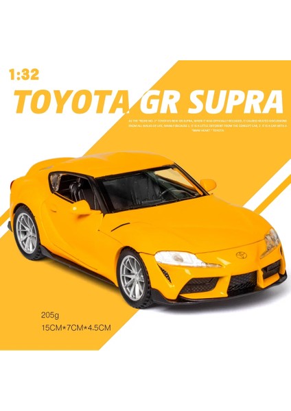 1/32 Toyota gr Supra Döküm Alaşım Araba Modeli Yüksek Simülasyon Metal Oyuncak Ses Işığı ile Geri Çekin Çocuk Çocuk Koleksiyonu (Yurt Dışından)