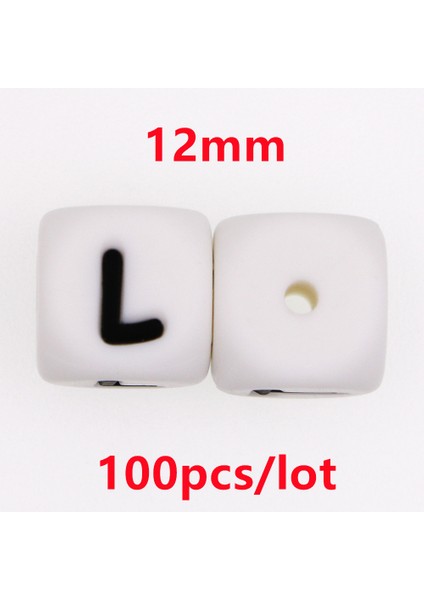100 Adet 12 mm Silikon Mektup Boncuk Silikon Yuvarlak Boncuk Dağınık Boncuklar Gıda Sınıfı Diy Bilezik Kolye Emzik Zinciri Aksesuarları (Yurt Dışından)