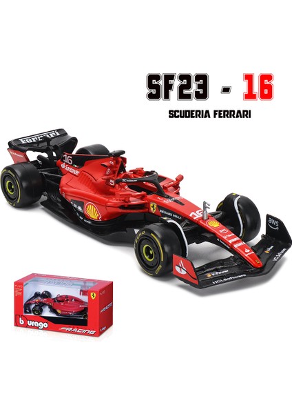Bburago 1:43 2023 Ferrari SF23 Monza # 16 # 55 F1 Yarış Formülü Araba Statik Simülasyon Döküm Alaşım Model Araba (Yurt Dışından)