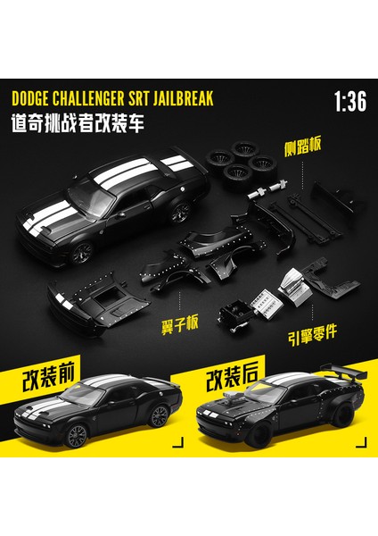 Cca Msz 1:36 Dodge Challenger Modifiye Araba Spor Araba Yedek Model Çocuk ve Erkek Çocuk Oyuncak Araba Koleksiyonu Süsleme (Yurt Dışından)