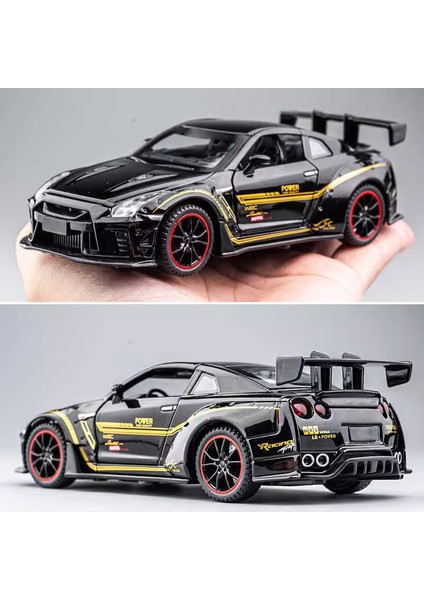 1/32 Nissan Gtr Alloy Alaşım Araba Yarışı Diecast Model Ses ve Işık Hobi Dekoratif Güzel Süsler Oyuncak Koleksiyonu Geri Çekin (Yurt Dışından) fırsatları