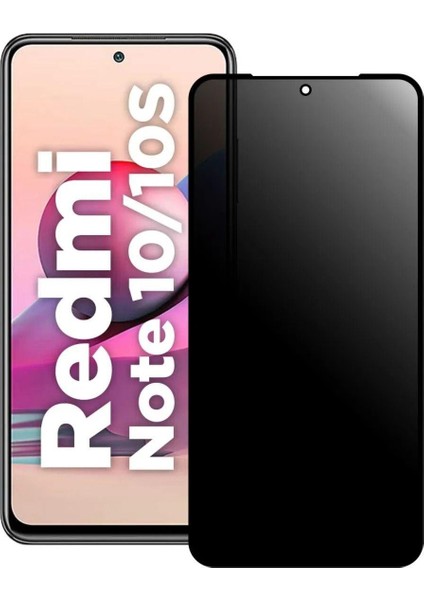 Xiaomi Redmi Note 10S - Uyumlu Privacy Hayalet- Gizli-Temperli Cam Ekran Koruyucu-Anti Static Esd Hd