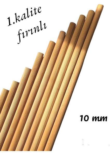 Ahşap Kavale Çıta Çubuk Yivli Kayın Kavela 20 cm 10 mm 20 Adet